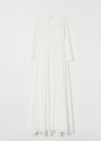 Білий весільна весільне плаття H&M однотонна