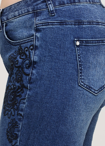 Джинси Heine завужені однотонні темно-сині джинсові бавовна