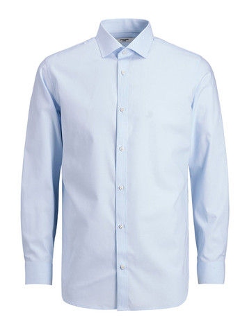 Голубой классическая рубашка однотонная Jack & Jones