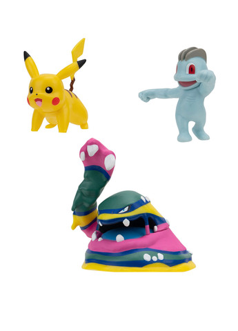 Игровые фигурки W19 Мачоп, Пикачу и Алола Мак (3 шт.) Pokemon (296884483)
