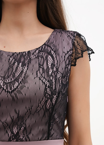 Сиреневое праздничный, коктейльное платье футляр Sassofono однотонное