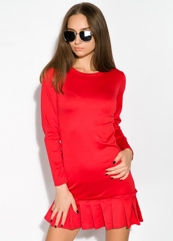 Червона кежуал сукня плісована Time of Style однотонна