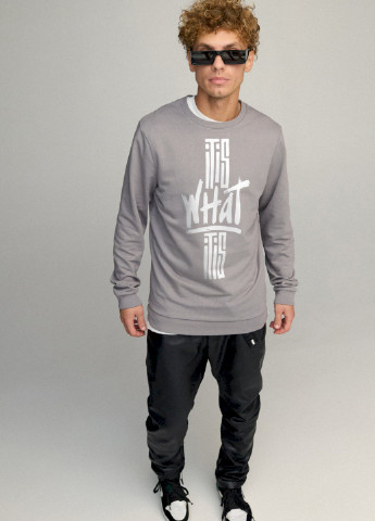 Серый свитшот мужской basic /no flis/ YAPPI (252259383)