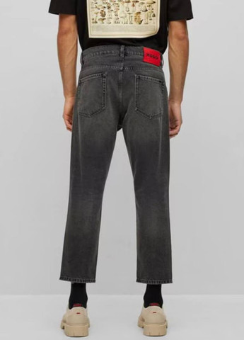 Черные демисезонные укороченные джинсы Hugo