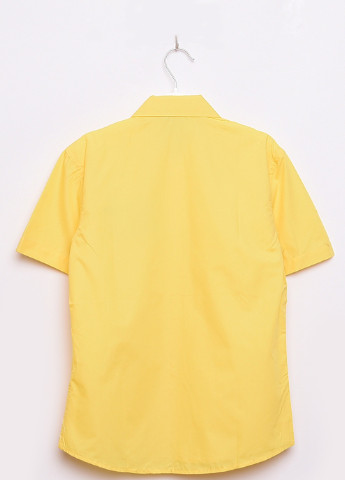 Желтая классическая рубашка с надписями Let's Shop