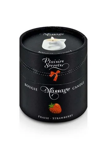 Массажная свеча Strawberry 80 мл Plaisirs Secrets (256170683)