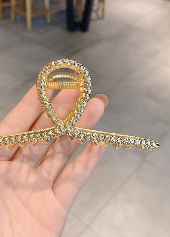 Заколка краб для волос "Завтрашний день", золотистая, тонкая 11 см Анна Ясеницька (252410854)