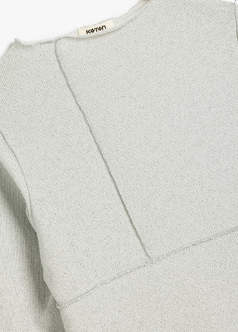 Светло-серая однотонная блузка KOTON демисезонная