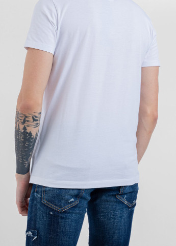 Белая белая футболка с принтом Dsquared2
