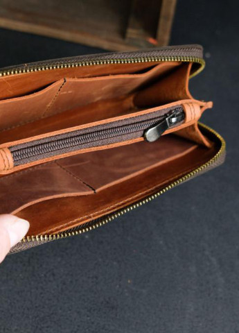 Кожаный кошелек клатч на круговой молнии с ремешком Berty (253862862)