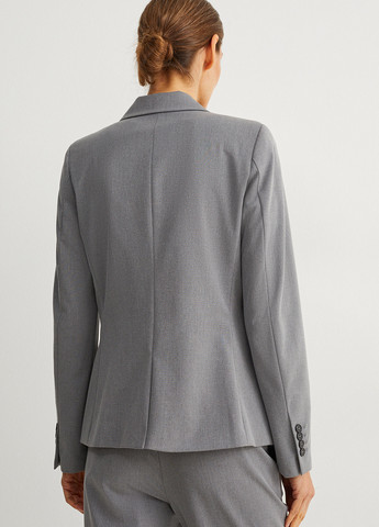 Серый женский жакет C&A меланжевый - демисезонный