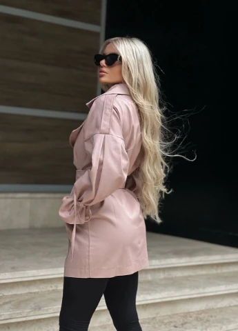 Рожеве демісезонне Тренч Moni&co
