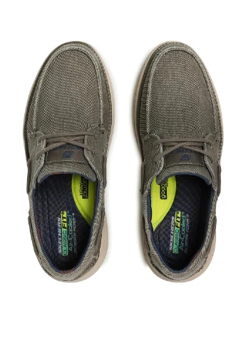 Серые кэжуал напівчеревики 65908 tpe Skechers на шнурках