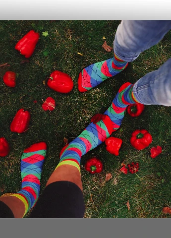 Сині носки Mo-Ko-Ko Socks геометричні (25064126)