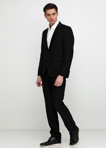 Чорний демісезонний костюм (піджак, брюки) брючний Миа-Стиль