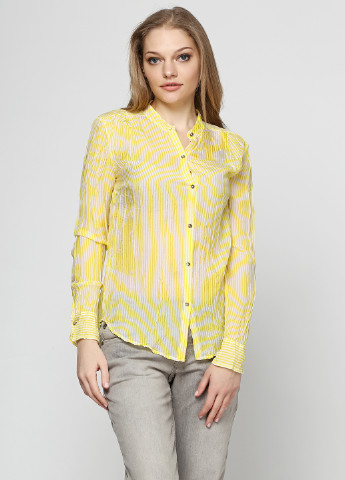 Светло-желтая кэжуал рубашка в полоску Juicy Couture