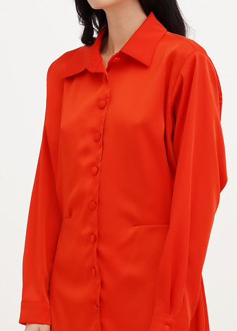 Яскраво-червона кежуал сукня сукня-сорочка Vicolo однотонна