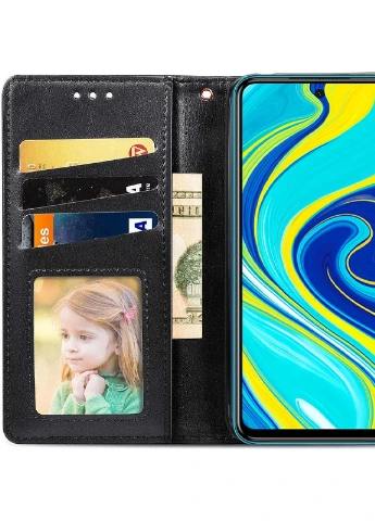 Шкіряний чохол книжка Gallant (PU) для Xiaomi Redmi Note 9s / Note 9 Pro / Note 9 Pro Max Чорний (is_00000035723_5) Getman (237829461)