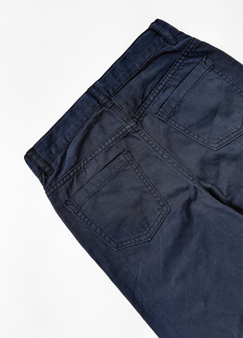 Темно-синие кэжуал демисезонные брюки зауженные H&M