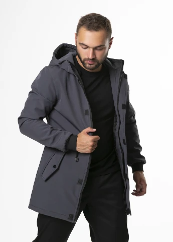 Серая демисезонная куртка мужская осенняя /весенняя softshell v2.0 демисезонная серая Intruder