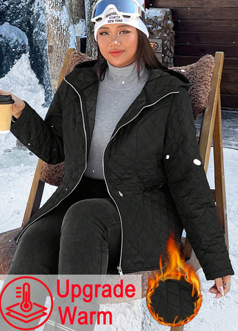 Черная зимняя куртка SHEIN