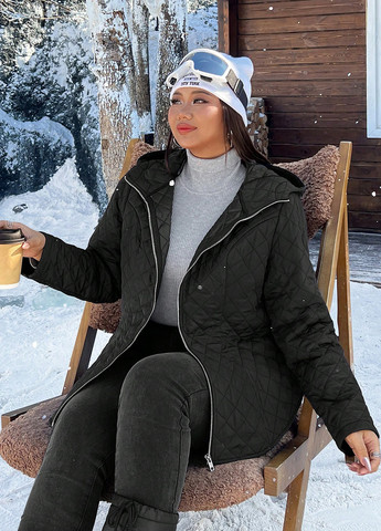 Черная зимняя куртка SHEIN