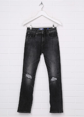 Темно-серые демисезонные прямые джинсы Jack & Jones