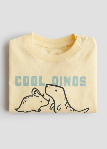 Светло-желтая летняя футболка H&M