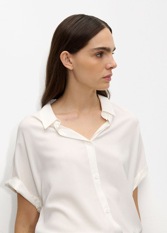 Белая классическая, кэжуал рубашка однотонная Parfois