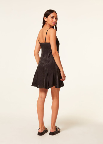 Черное кэжуал платье платье-комбинация Jennyfer однотонное