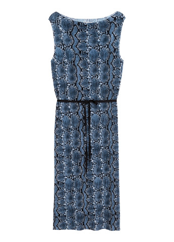 Синя кежуал сукня а-силует H&M з малюнком