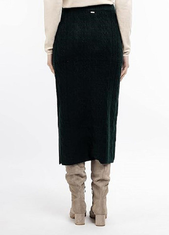 Темно-зеленая кэжуал однотонная юбка Dreimaster