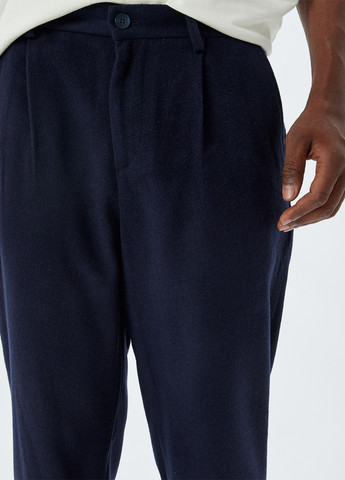 Темно-синие кэжуал демисезонные зауженные брюки KOTON