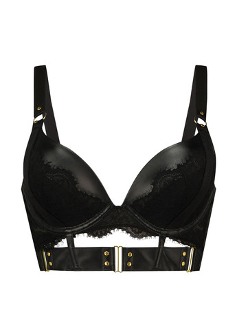 Чорний бюстгальтер Hunkemoller з кісточками поліуретан, штучна шкіра, поліестер