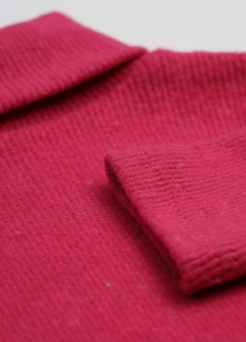 Малиновий демісезонний гольф для дівчинки в рубчик ангора 8477 134 см малиновий 62849 DobraMAMA