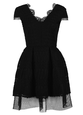 Черное коктейльное платье а-силуэт LOVE REPUBLIC