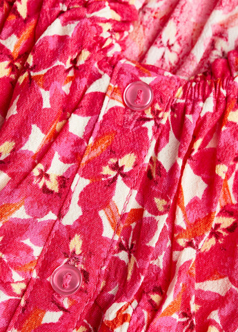 Красное кэжуал платье для беременных в стиле ампир H&M с цветочным принтом