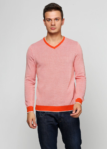 Светло-красный демисезонный пуловер пуловер Van Cliff