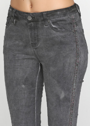 Темно-серые демисезонные зауженные джинсы Luizacco