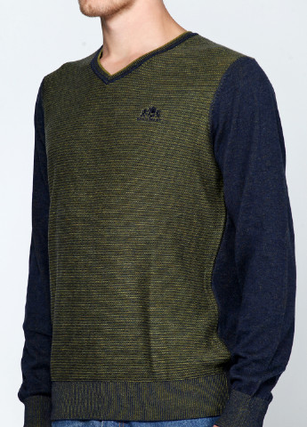 Пуловер State of Art - Прямой крой меланж зеленый кэжуал - (155022127)