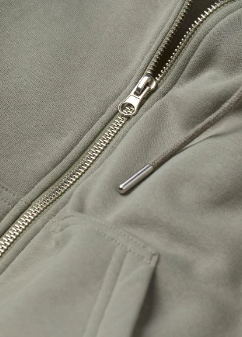 Толстовка фліс,хакі, H&M Basic (254770059)