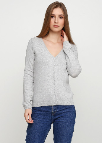 Светло-серый демисезонный свитер кардиган Colours