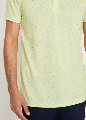 Лайм футболка-поло для мужчин KOTON меланжевая