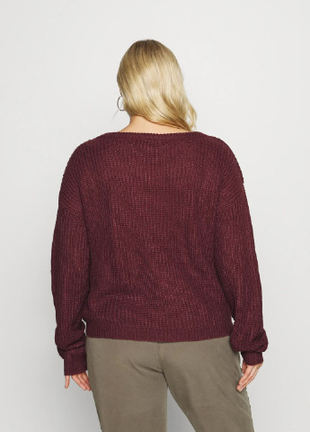 Бордовый демисезонный свитер Missguided