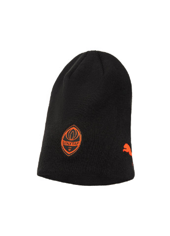 Шапка FCSD Tech Football Beanie Puma однотонна чорна спортивна акрил