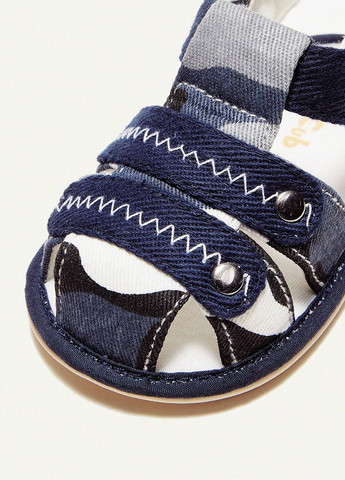 Темно-синие кэжуал сандалии SHEIN на липучке