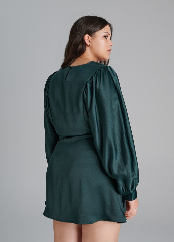 Темно-зеленое кэжуал платье Sinsay однотонное