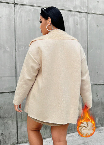 Кремовая демисезонная куртка куртка-пиджак SHEIN