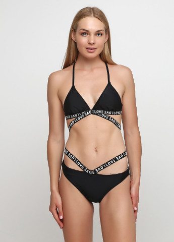 Чорний літній купальник (ліф, труси) бікіні Fuba.Vi