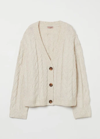 Молочный демисезонный кардиган H&M
